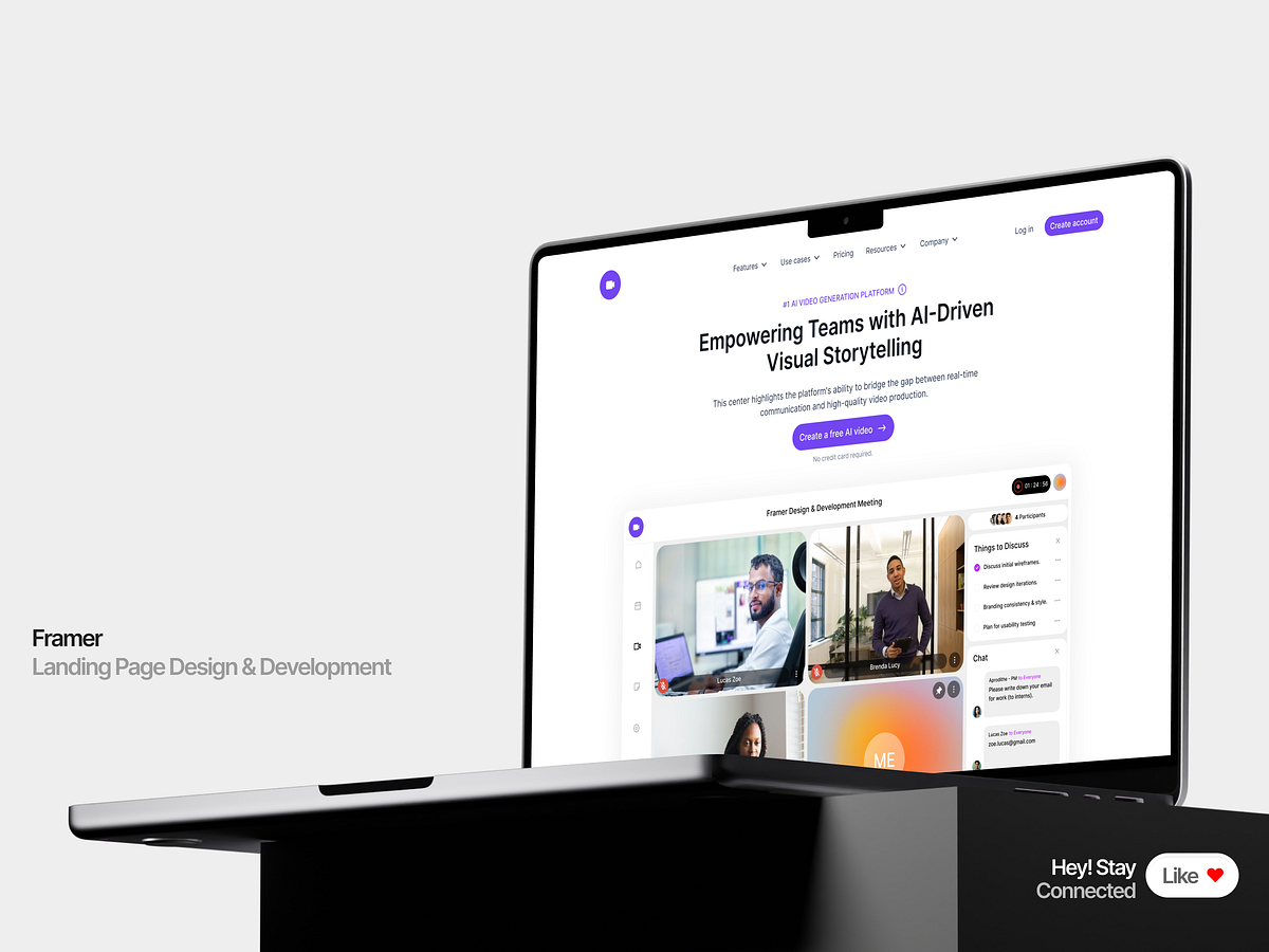 AI-Driven Visual Storytelling : SaaS Experience | Framer Website