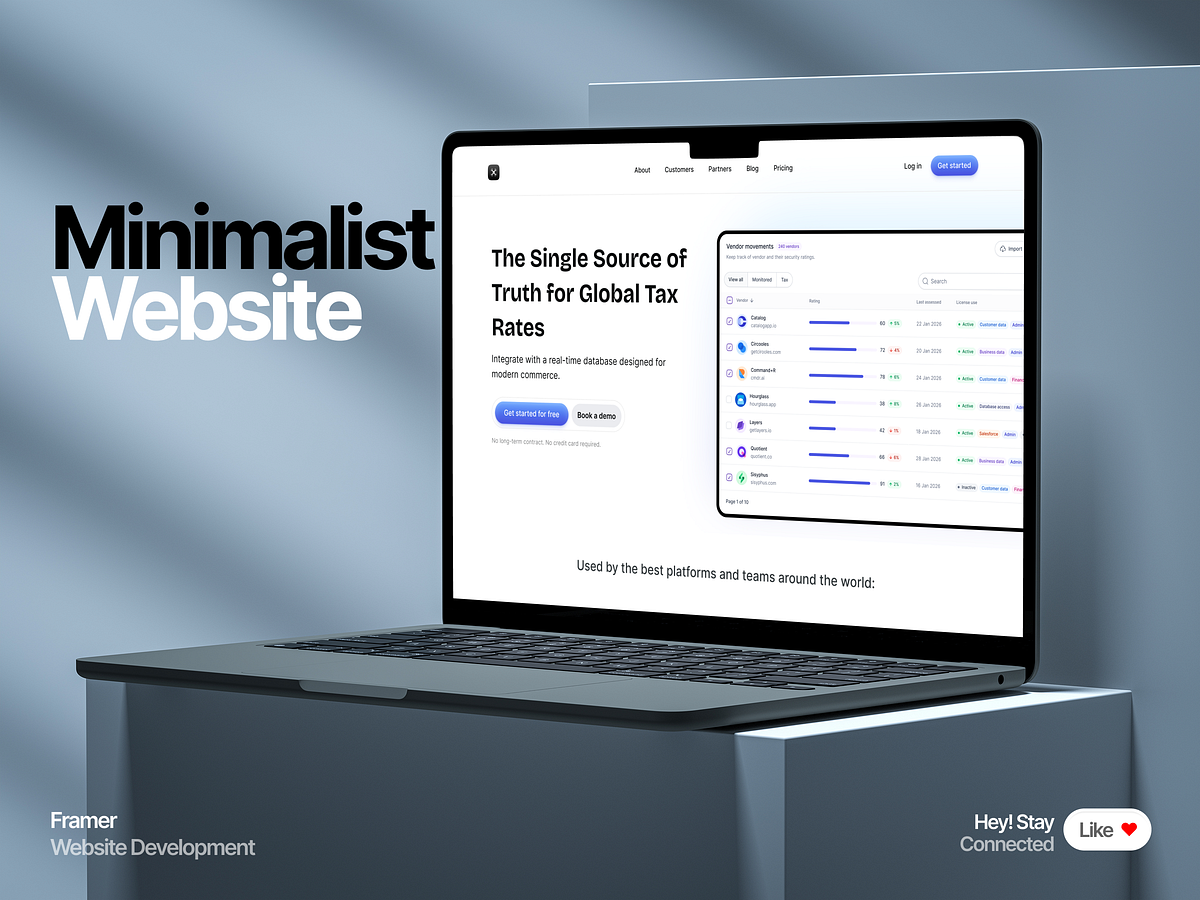 Minimalist Website | Framer Development | Landing Page Design