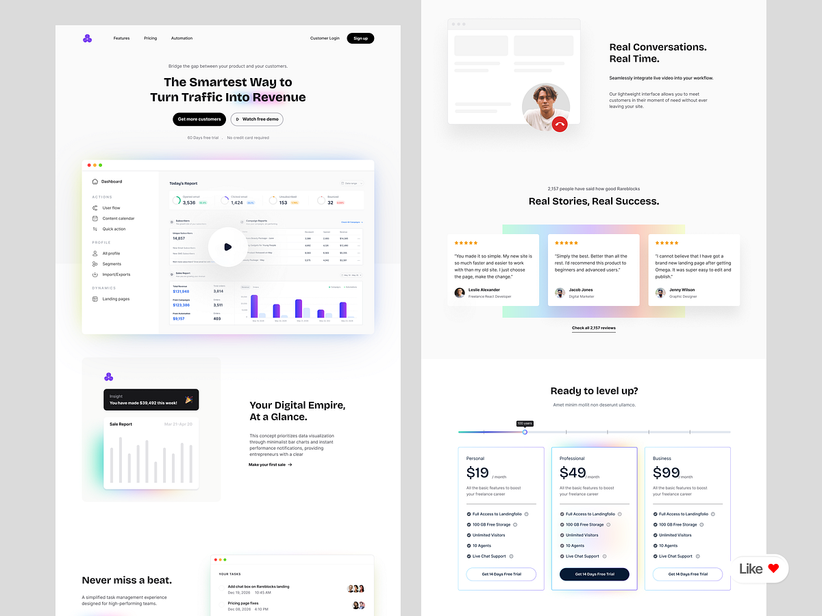 Revenue-First SaaS Intelligence | Framer Web Design Development