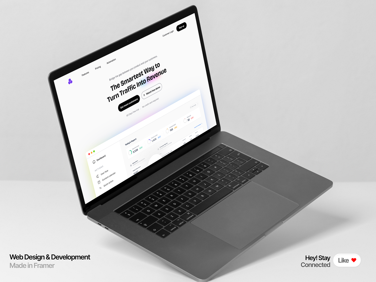 Revenue-First SaaS Intelligence | Framer Web Design Development Image 1