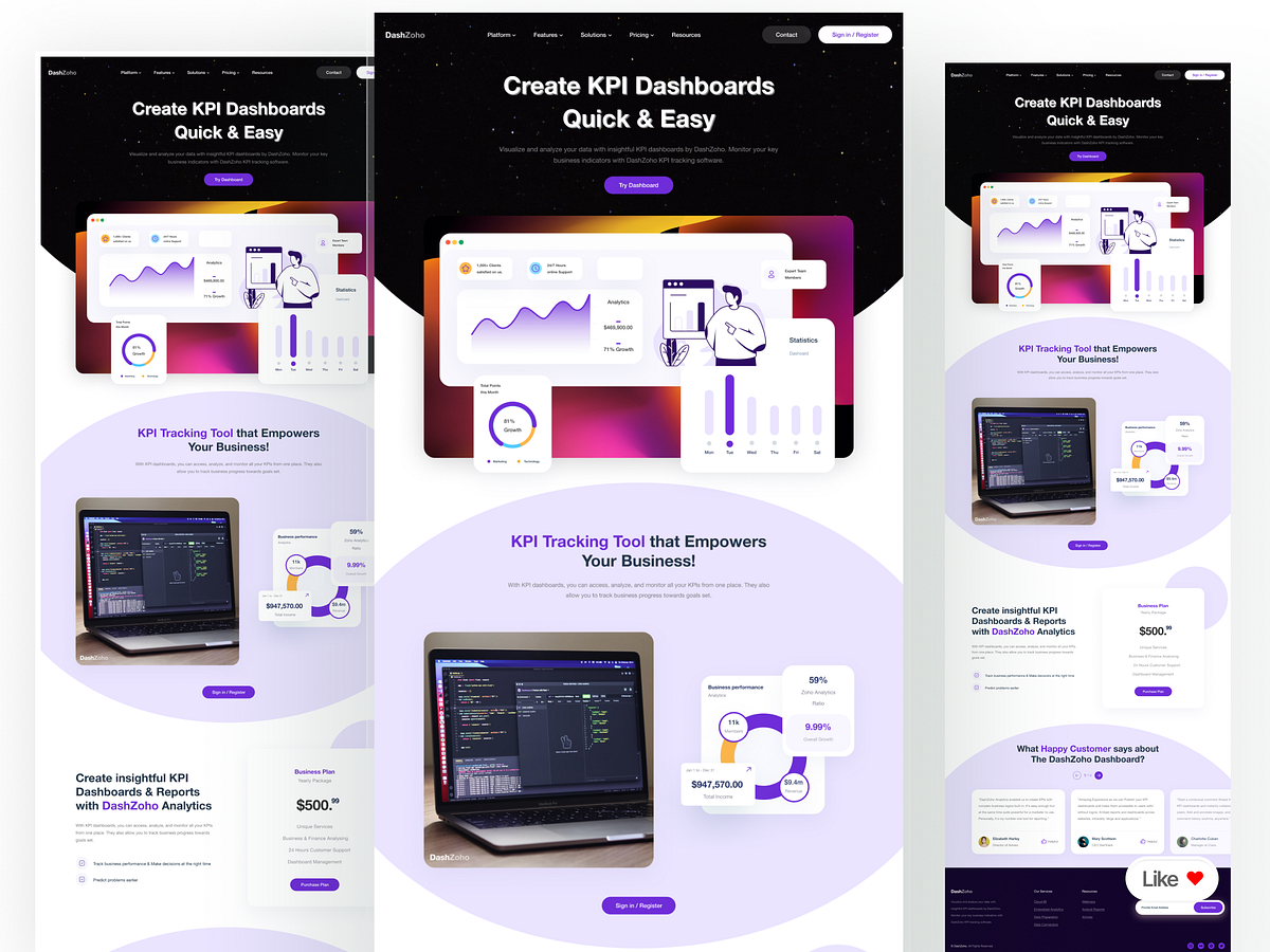 DashZoho: Precision KPI Visualization | Framer Build Image 0