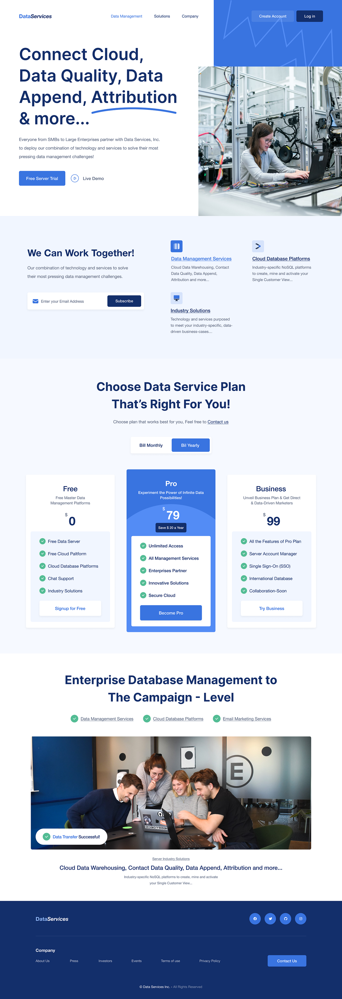 DataServices: Unified Cloud Data Management | Landing Page Image 1