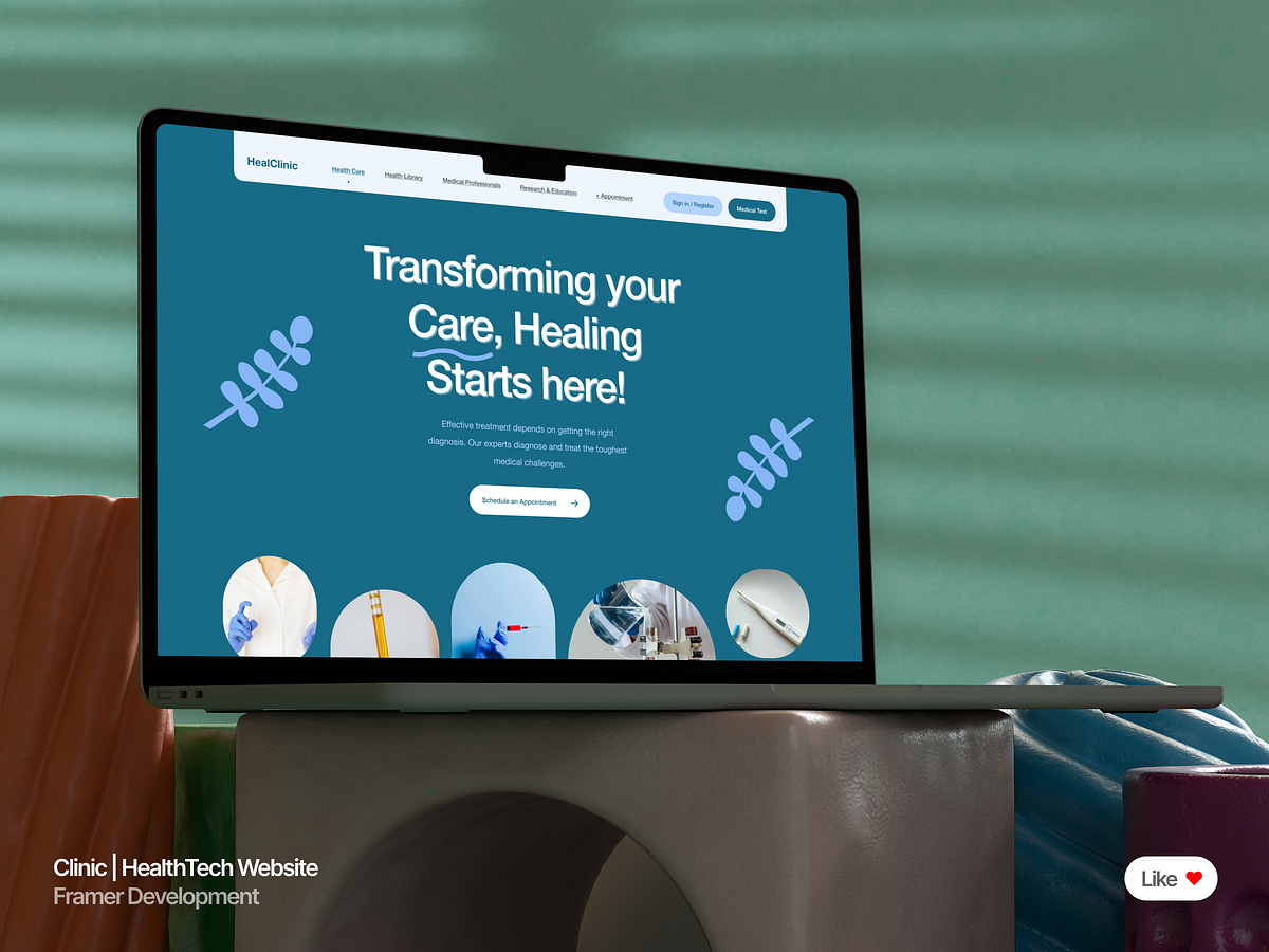 HealClinic — Modern Healthcare & Patient Care Website | Framer
