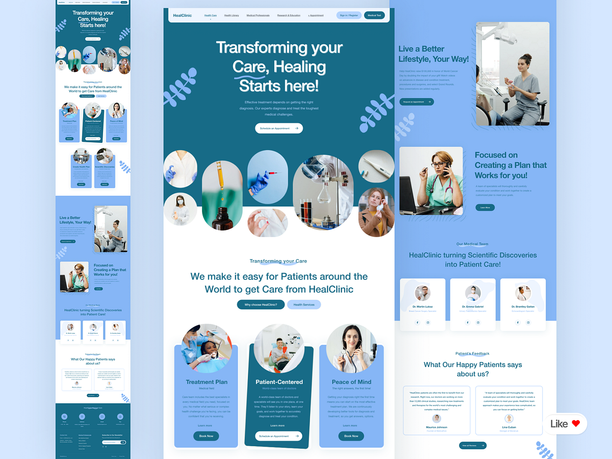 HealClinic — Modern Healthcare & Patient Care Website | Framer Image 0
