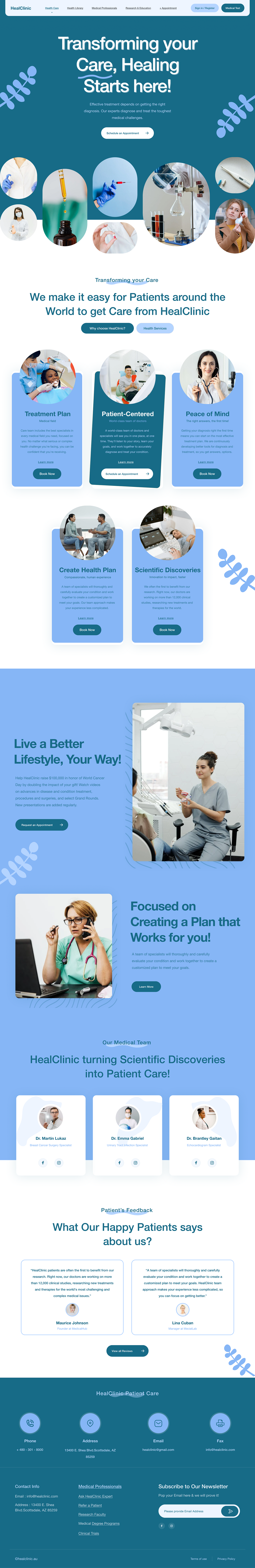 HealClinic — Modern Healthcare & Patient Care Website | Framer Image 1