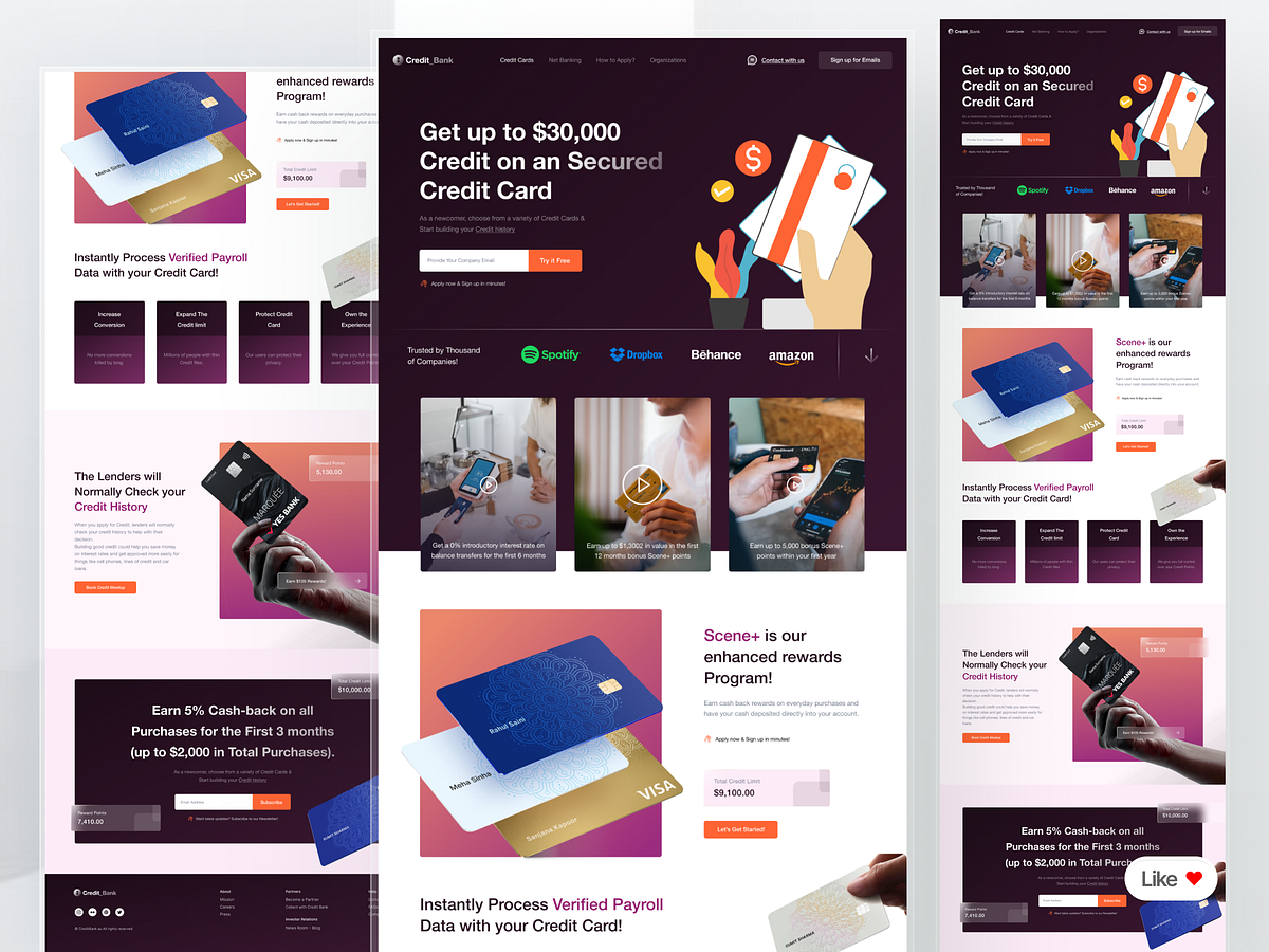 Credit Bank — High-End Secured Credit Card Landing Page | Framer Image 0
