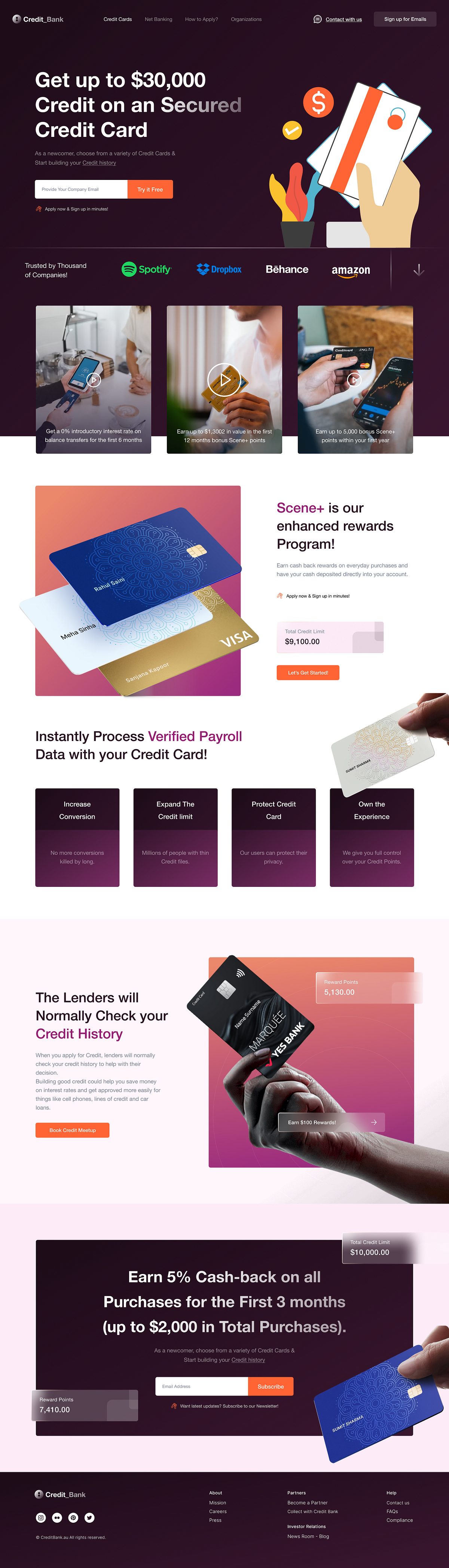 Credit Bank — High-End Secured Credit Card Landing Page | Framer Image 1