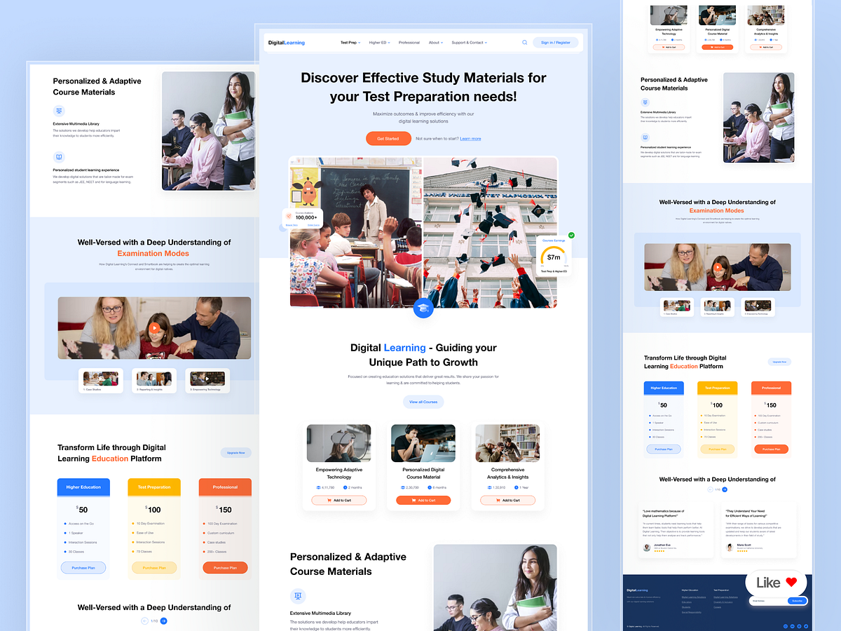 Digital Learning | All-in-One EdTech & Test Preparation Website Image 0
