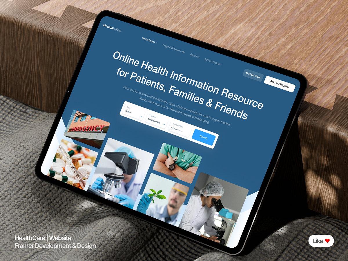 Medical+Plus Health Portal | Framer Website | Landing Page