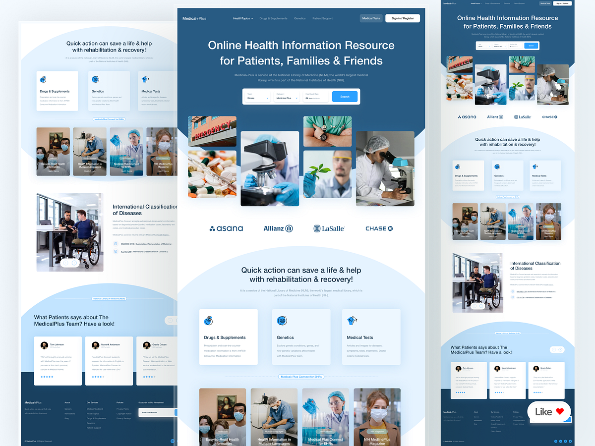 Medical+Plus Health Portal | Framer Website | Landing Page Image 0