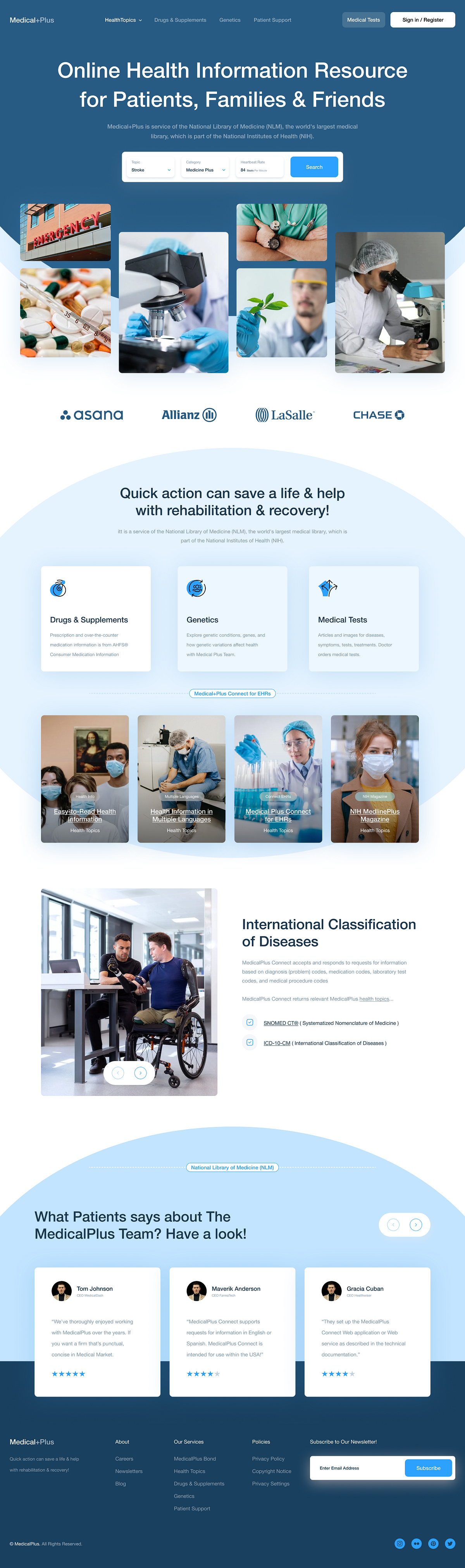 Medical+Plus Health Portal | Framer Website | Landing Page Image 1
