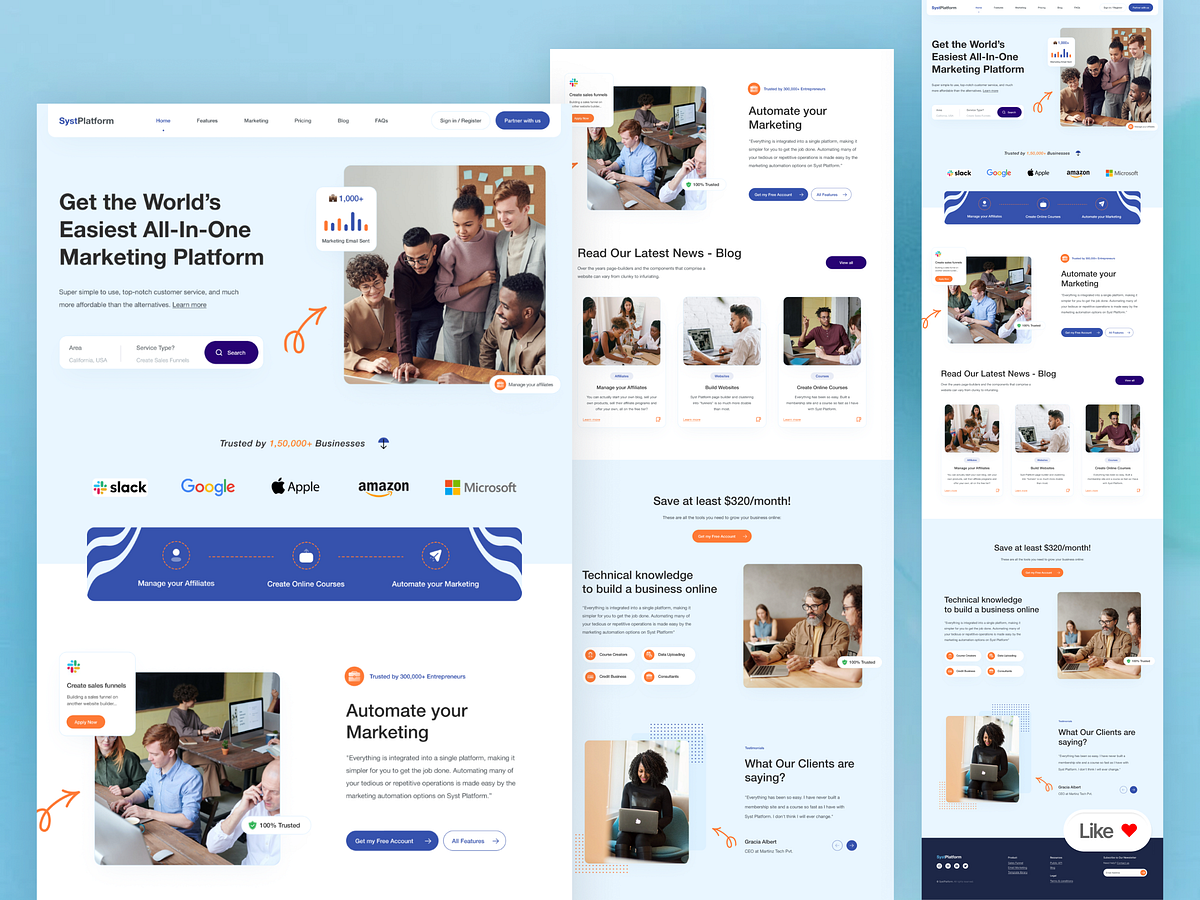 SystPlatform: Marketing SaaS Landing Page | Framer Website Image 0