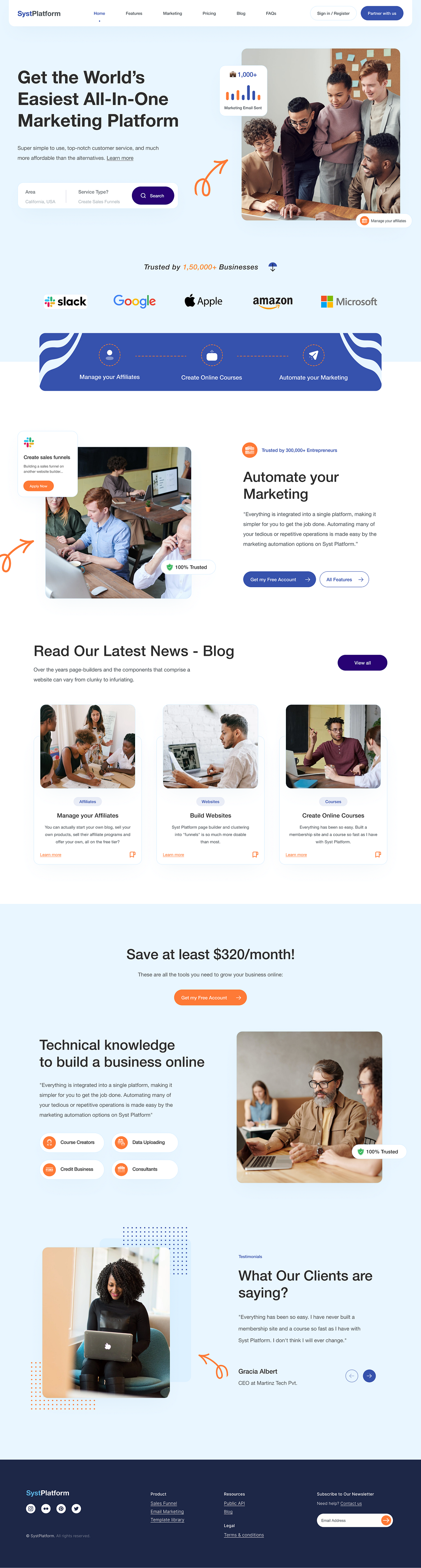 SystPlatform: Marketing SaaS Landing Page | Framer Website Image 1