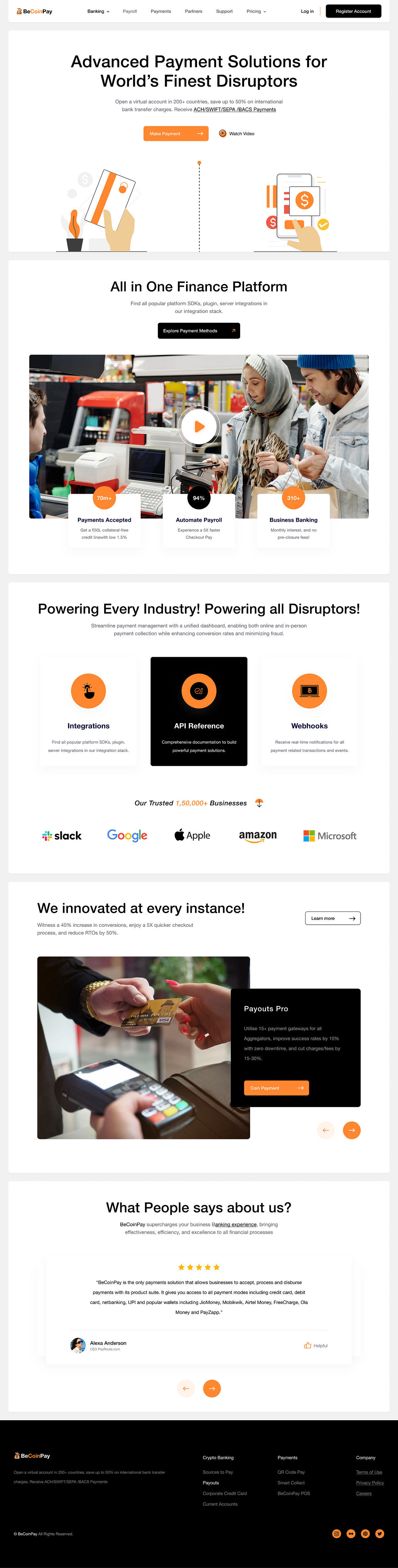 BeCoinPay: Advanced Payment Solutions | Landing Page | Framer Image 1