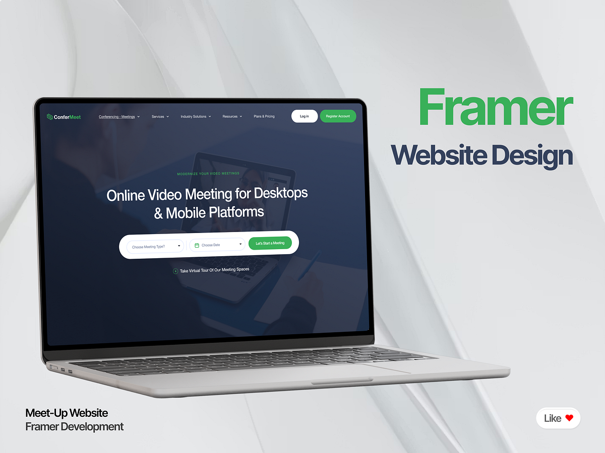 ConferMeet: Video Conferencing Platform | Framer Website