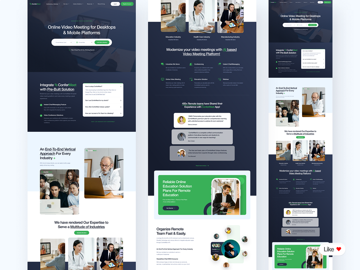 ConferMeet: Video Conferencing Platform | Framer Website Image 0