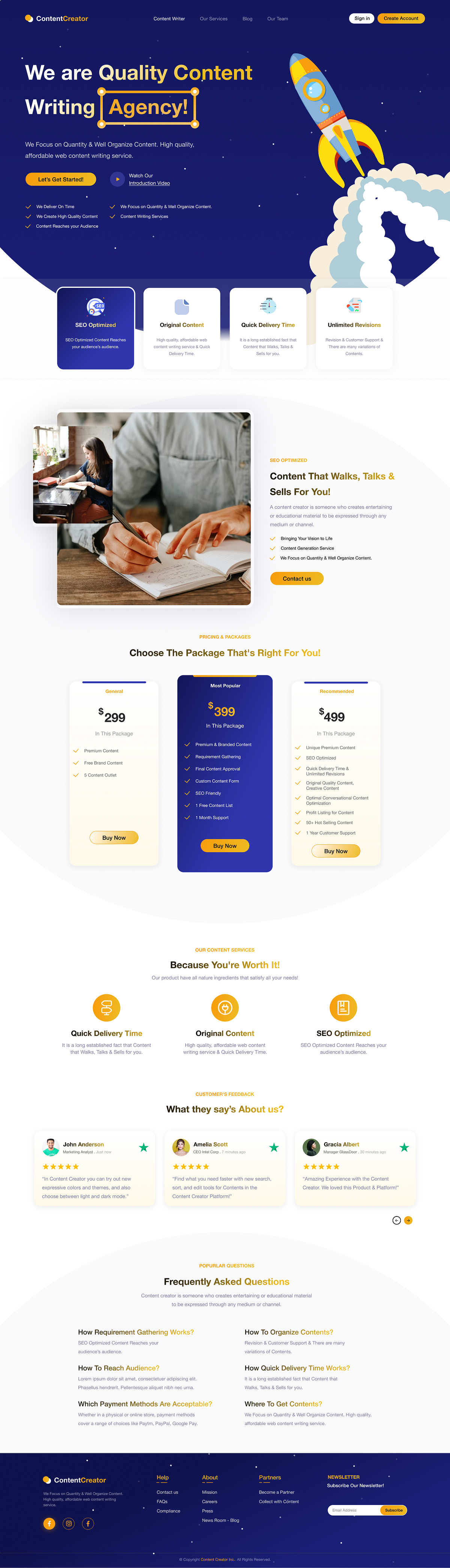 ContentCreator: Content Writing Agency | Framer Build | Website Image 0