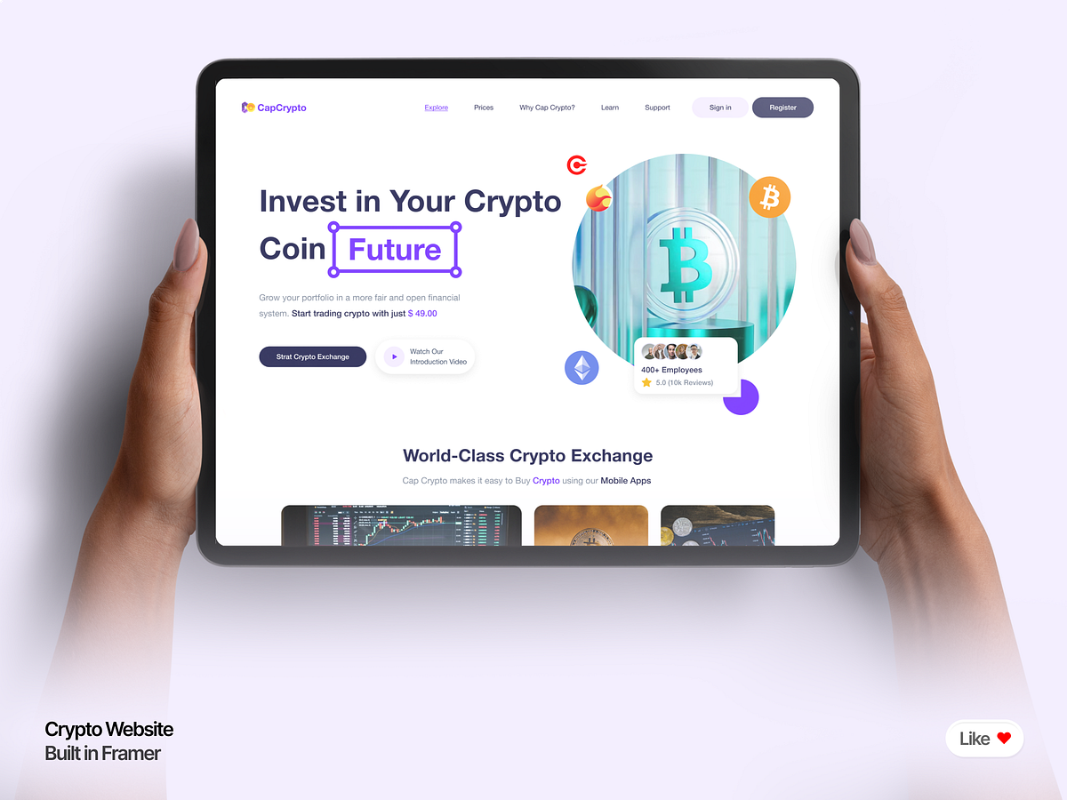 CapCrypto: The Future of Digital Assets | Framer Website