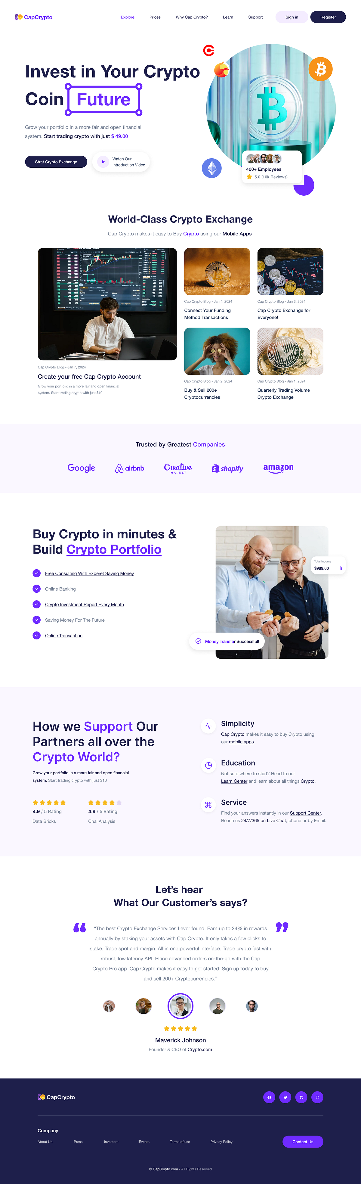 CapCrypto: The Future of Digital Assets | Framer Website Image 1