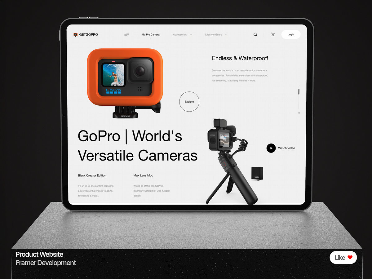 GoPro: World's Versatile Cameras | Framer Website | Framer Build