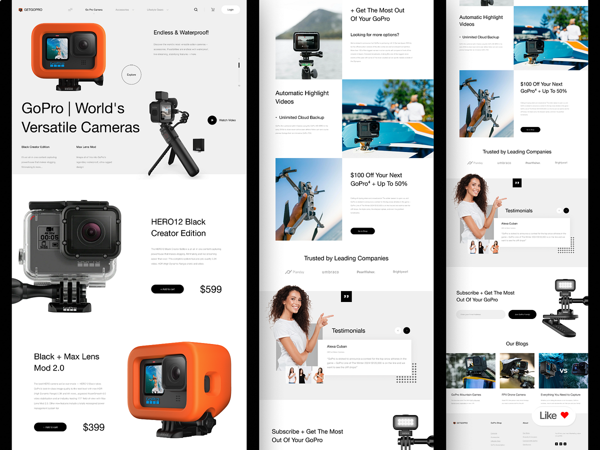 GoPro: World's Versatile Cameras | Framer Website | Framer Build Image 0