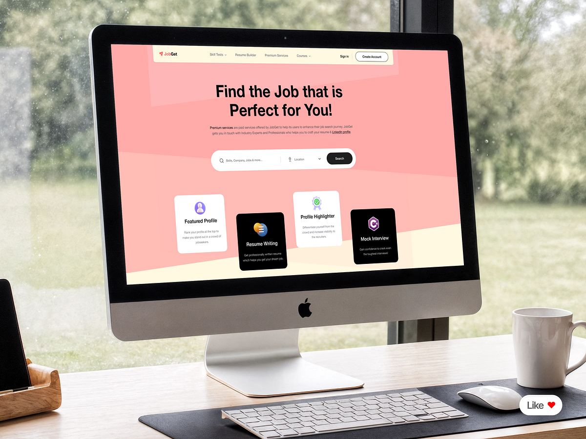 JobGet | Modern Job Search & Career Portal | Web Design