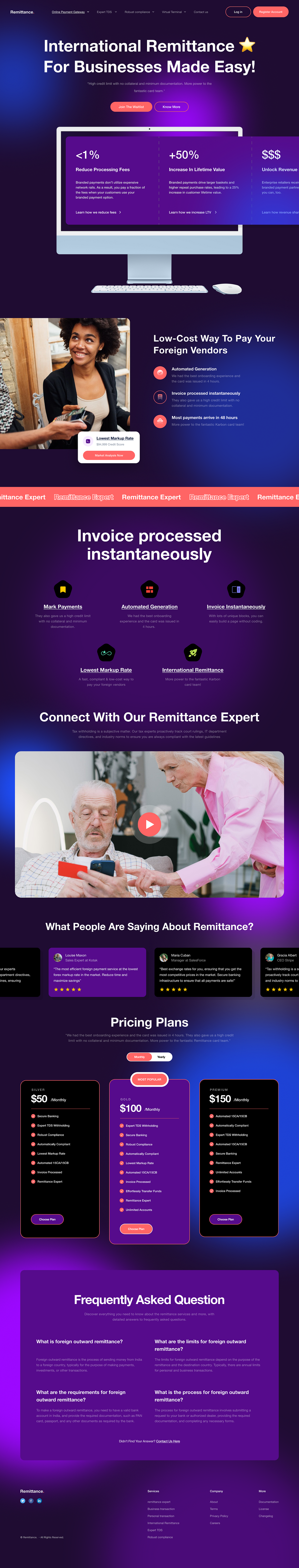 Remittance | Global B2B Payment Solutions | Framer Website Image 1