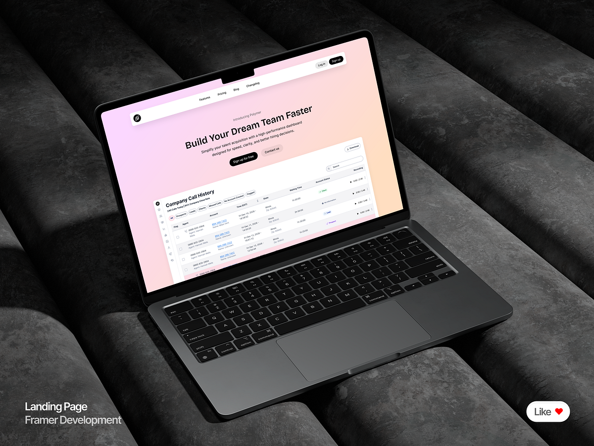 HR Tech & Recruitment SaaS Landing Page | Framer Website