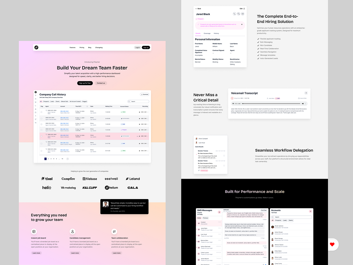 HR Tech & Recruitment SaaS Landing Page | Framer Website Image 0