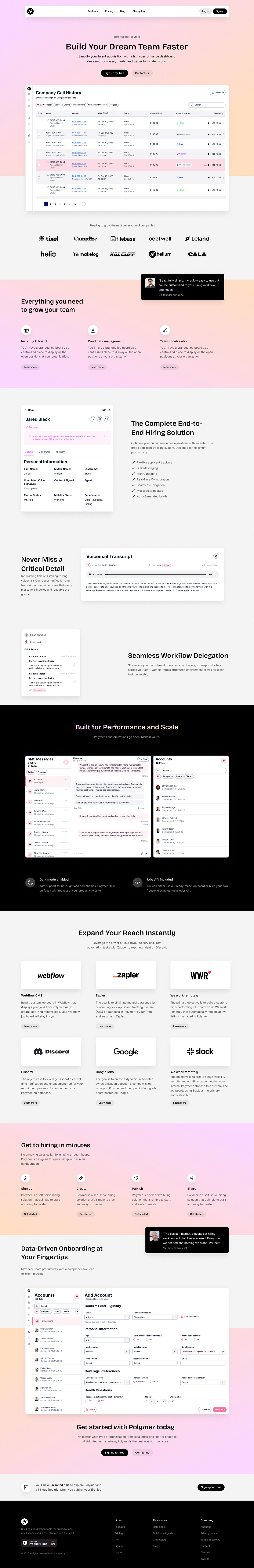 HR Tech & Recruitment SaaS Landing Page | Framer Website Image 1