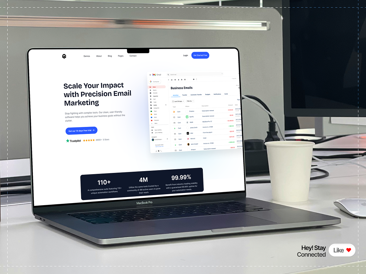 Email Marketing SaaS Landing Page | Framer Website