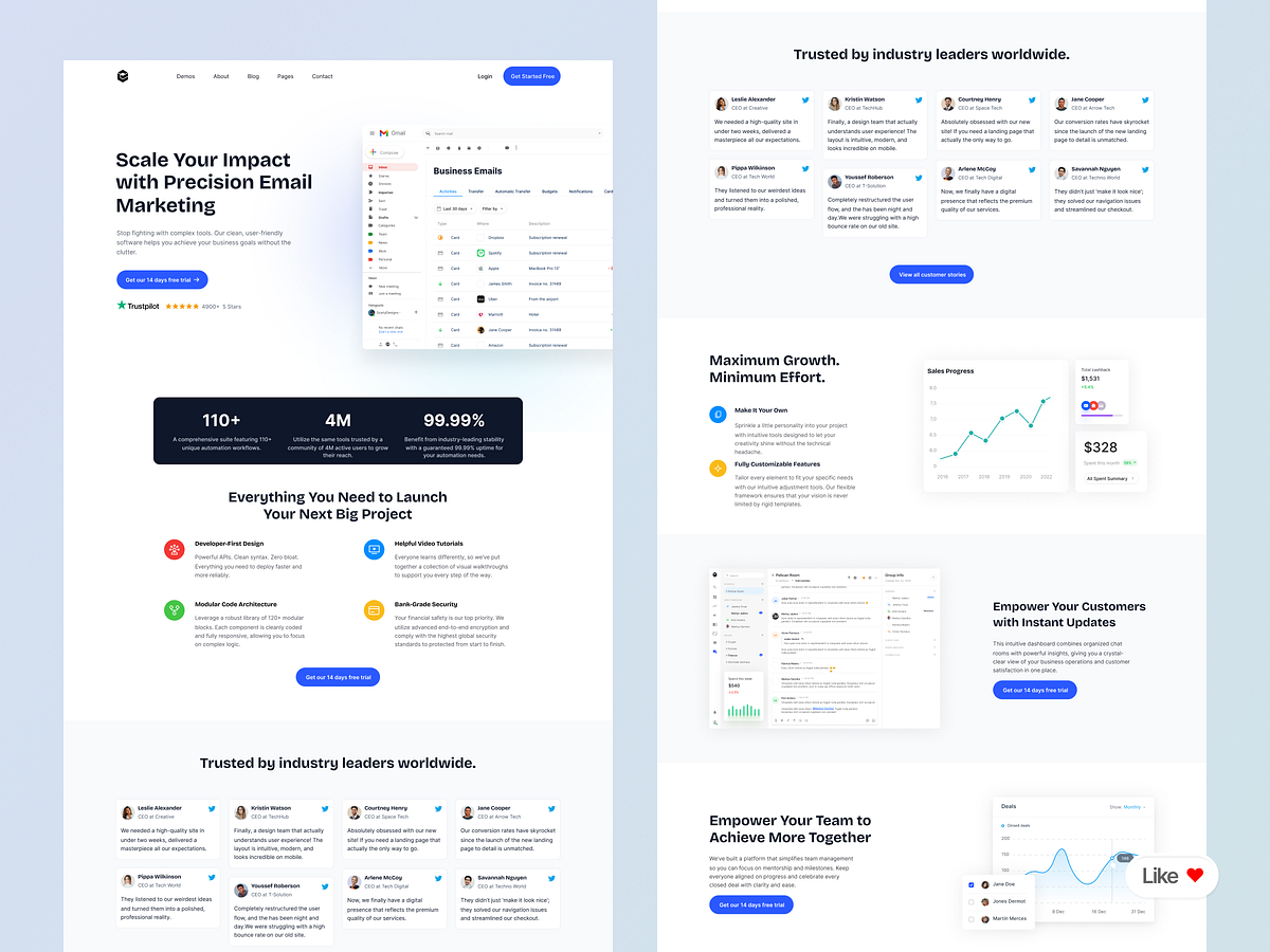 Email Marketing SaaS Landing Page | Framer Website Image 0
