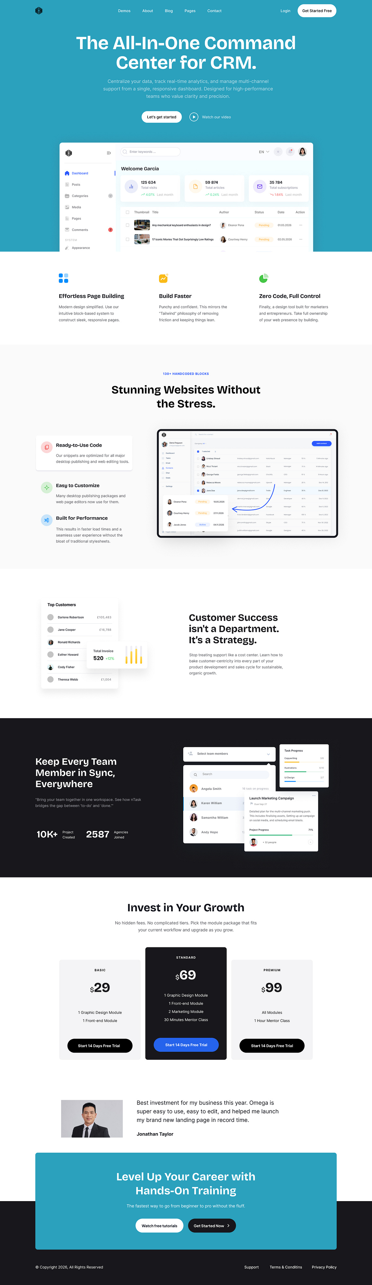 CRM Command Center | Framer Website | Landing Page Image 1