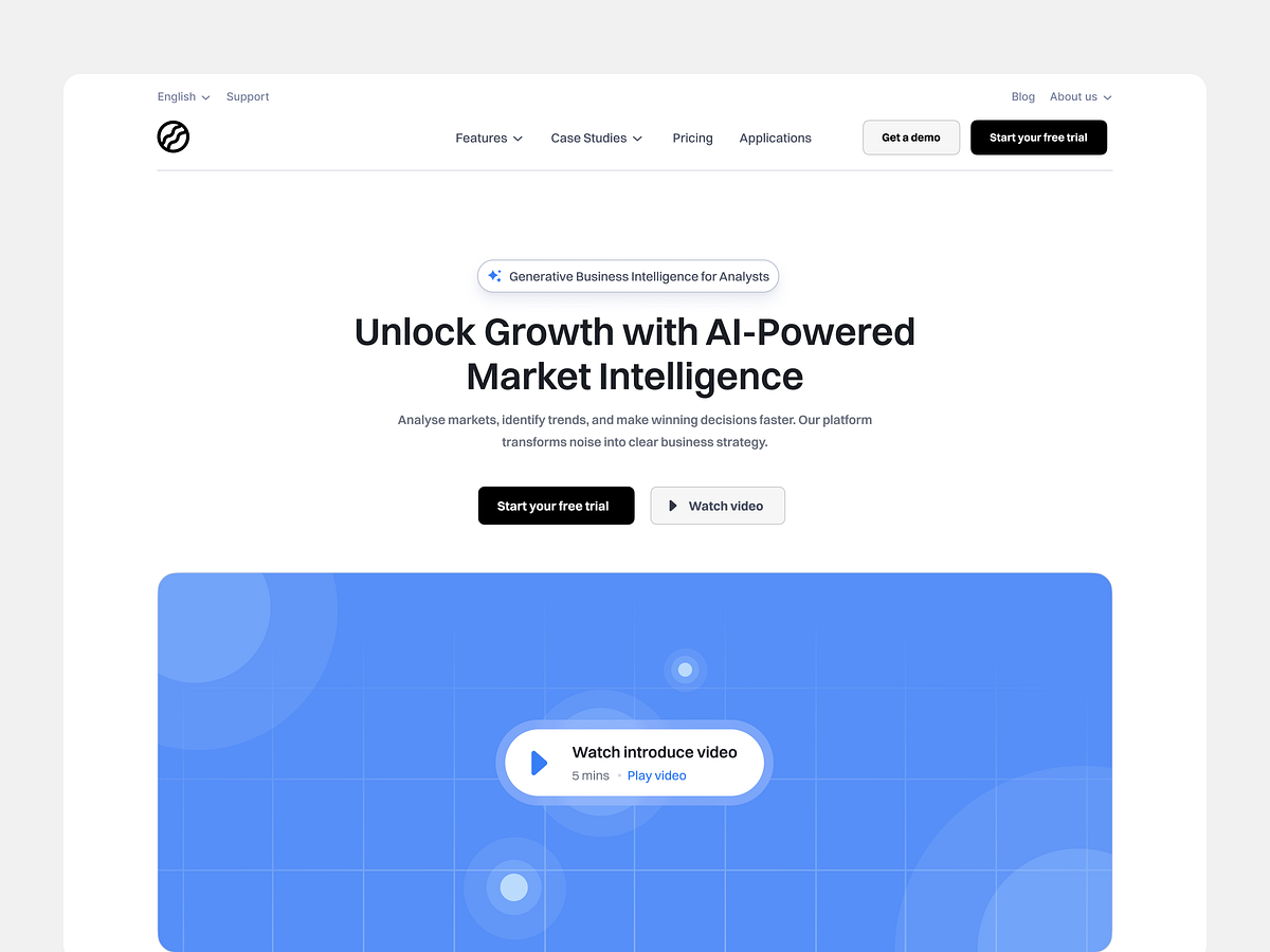 AI Market Intelligence Landing Page | Framer Build