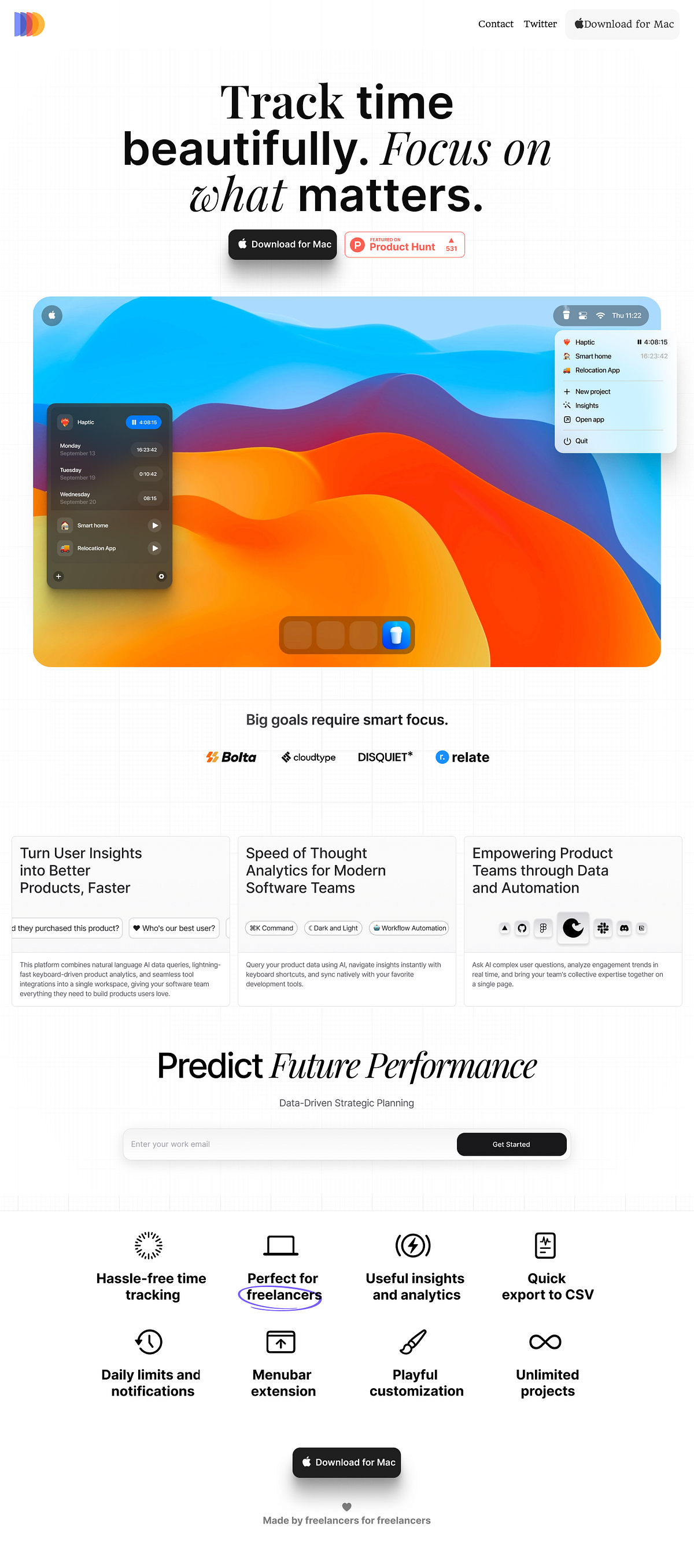 SaaS Web Design Showcase: Productivity & Analytics Platform Image 0