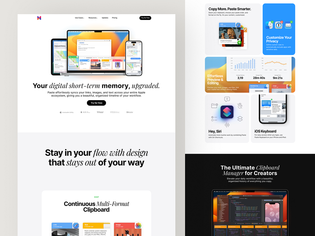 The Design Manifesto | The Feature Breakdown | Landing Page