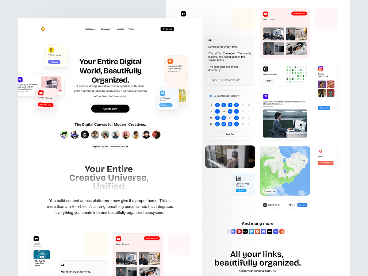 Bio-link Platform Website | Landing Page | Framer Build Image 0