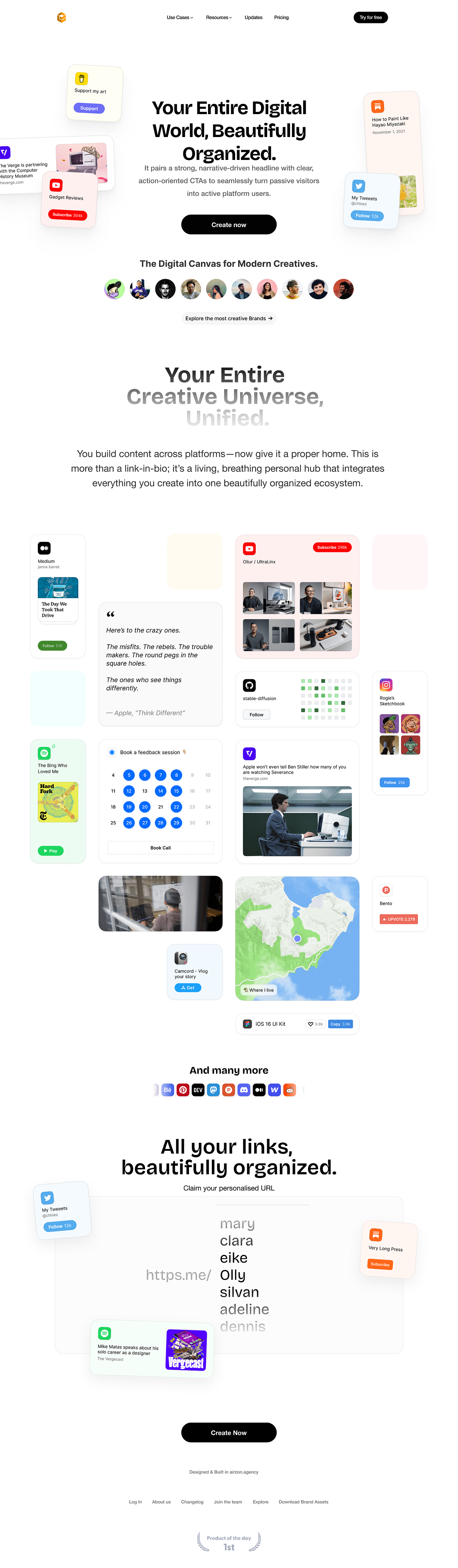 Bio-link Platform Website | Landing Page | Framer Build Image 1