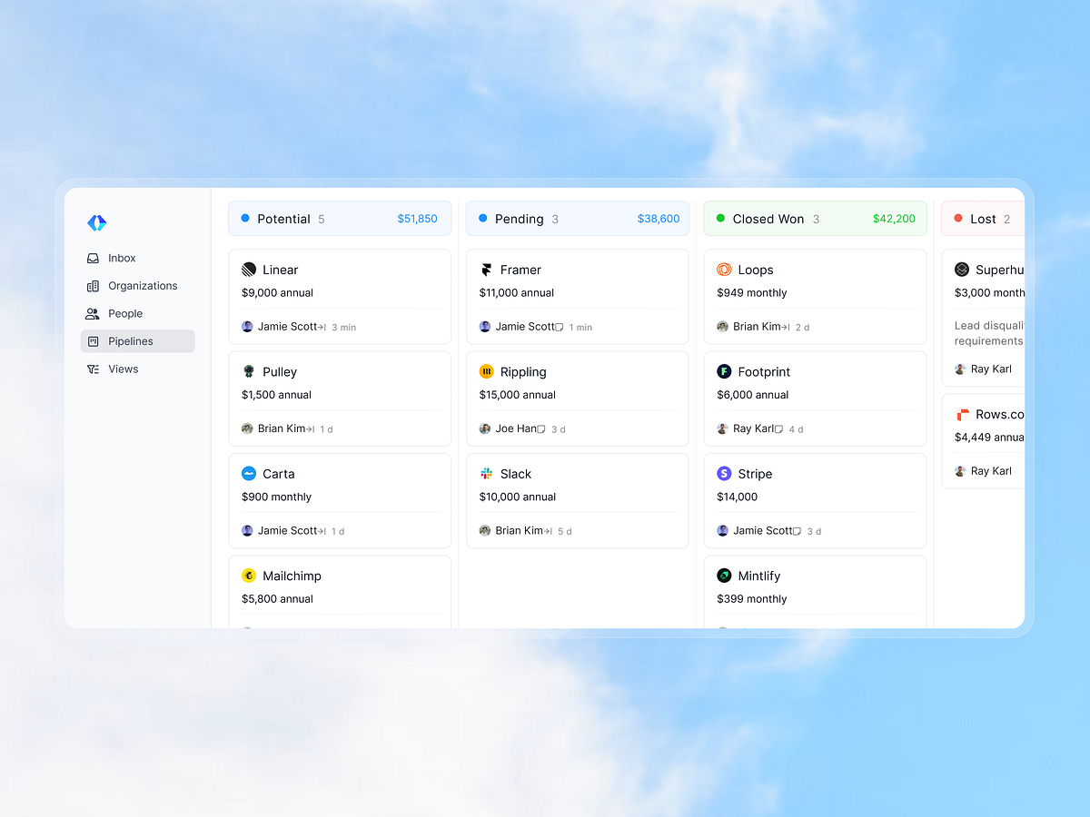 Minimalist Lead & Pipeline Dashboard 🏢 Image 1
