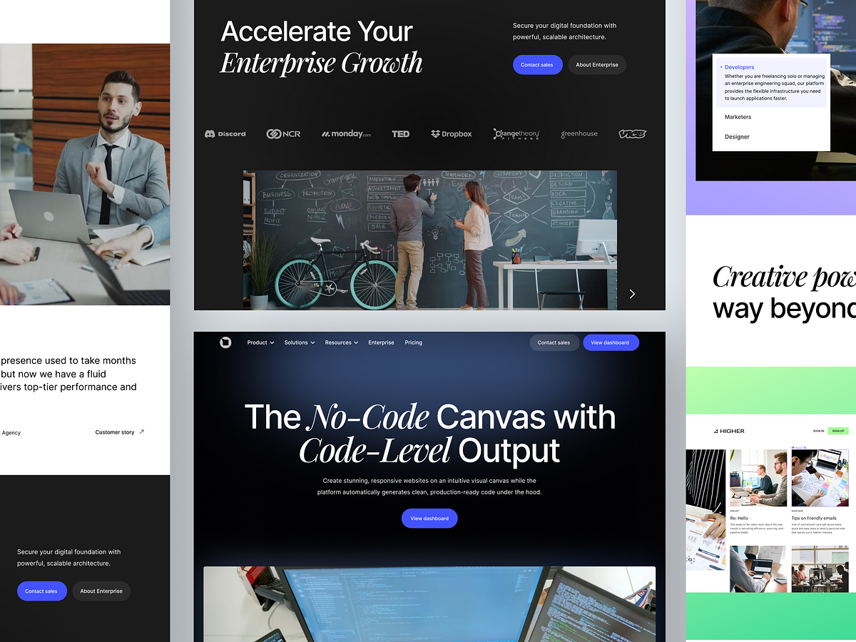 Canvas X — No-Code Platform Landing Page | Framer | UIUX