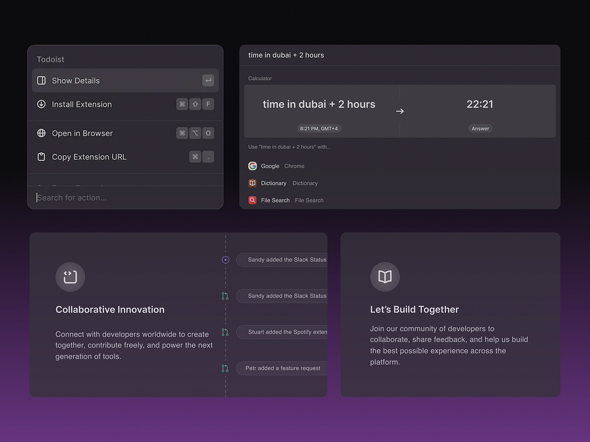 Launcher UI & Developer Widgets