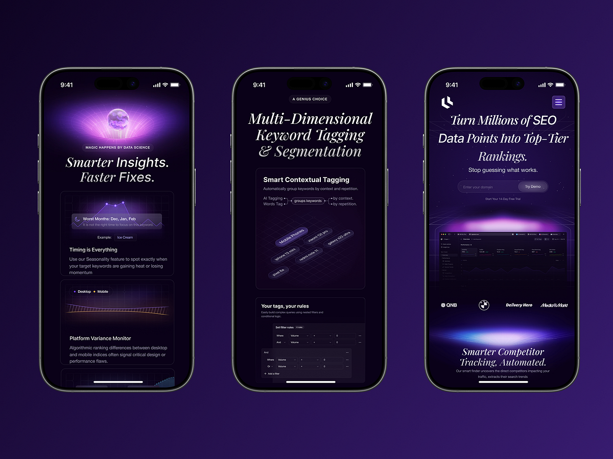 Mobile — Responsive Analytics & SEO Interface Image 0