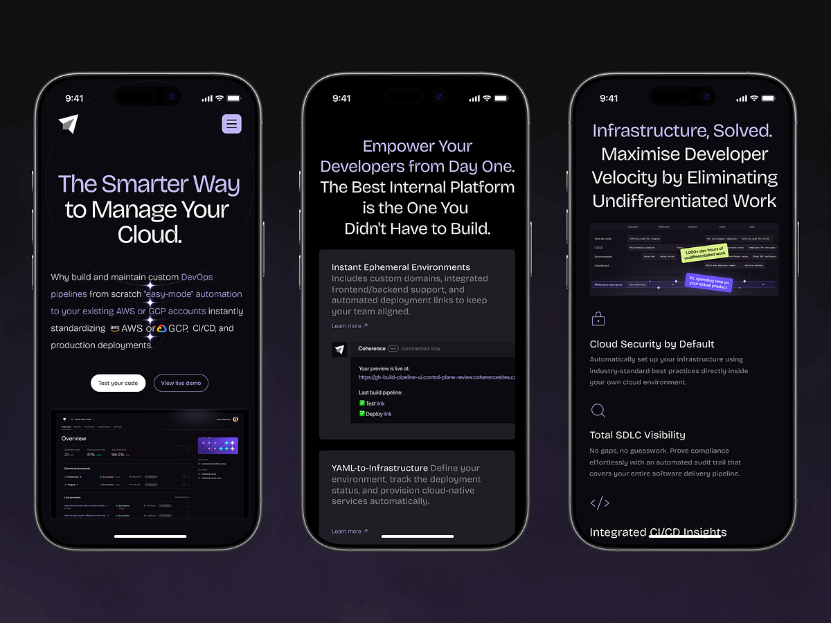 Coherence — Mobile UX & Framer Prototype Showcase Image 0