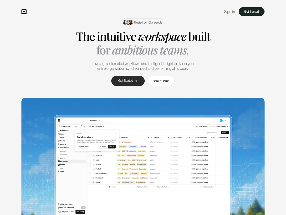 🚀 Synchronized Success — Workspace & CRM Website Banner Image 0