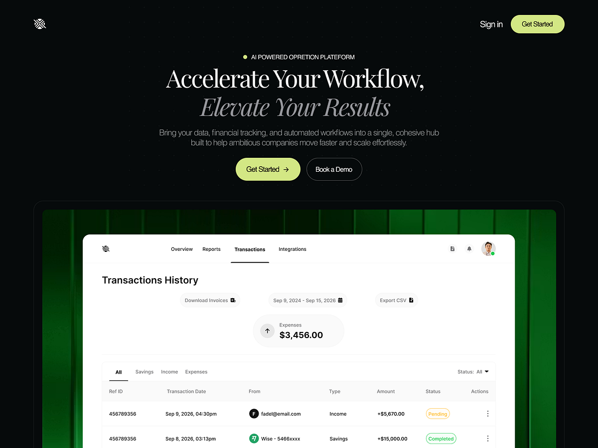 ⚡ Effortless Scale — Operations Landing Page Design