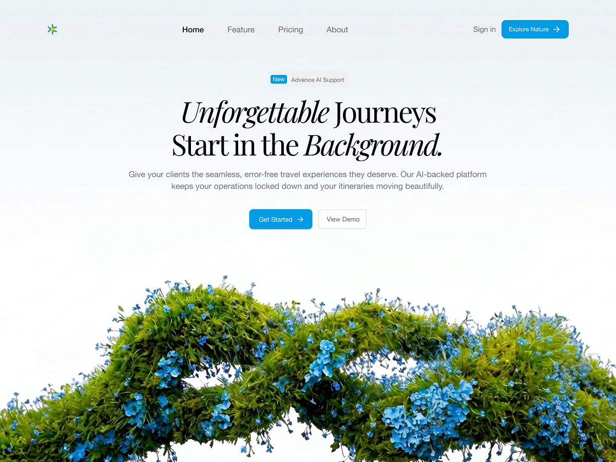 🌍 Unforgettable Journeys — AI Travel Platform | Web Design