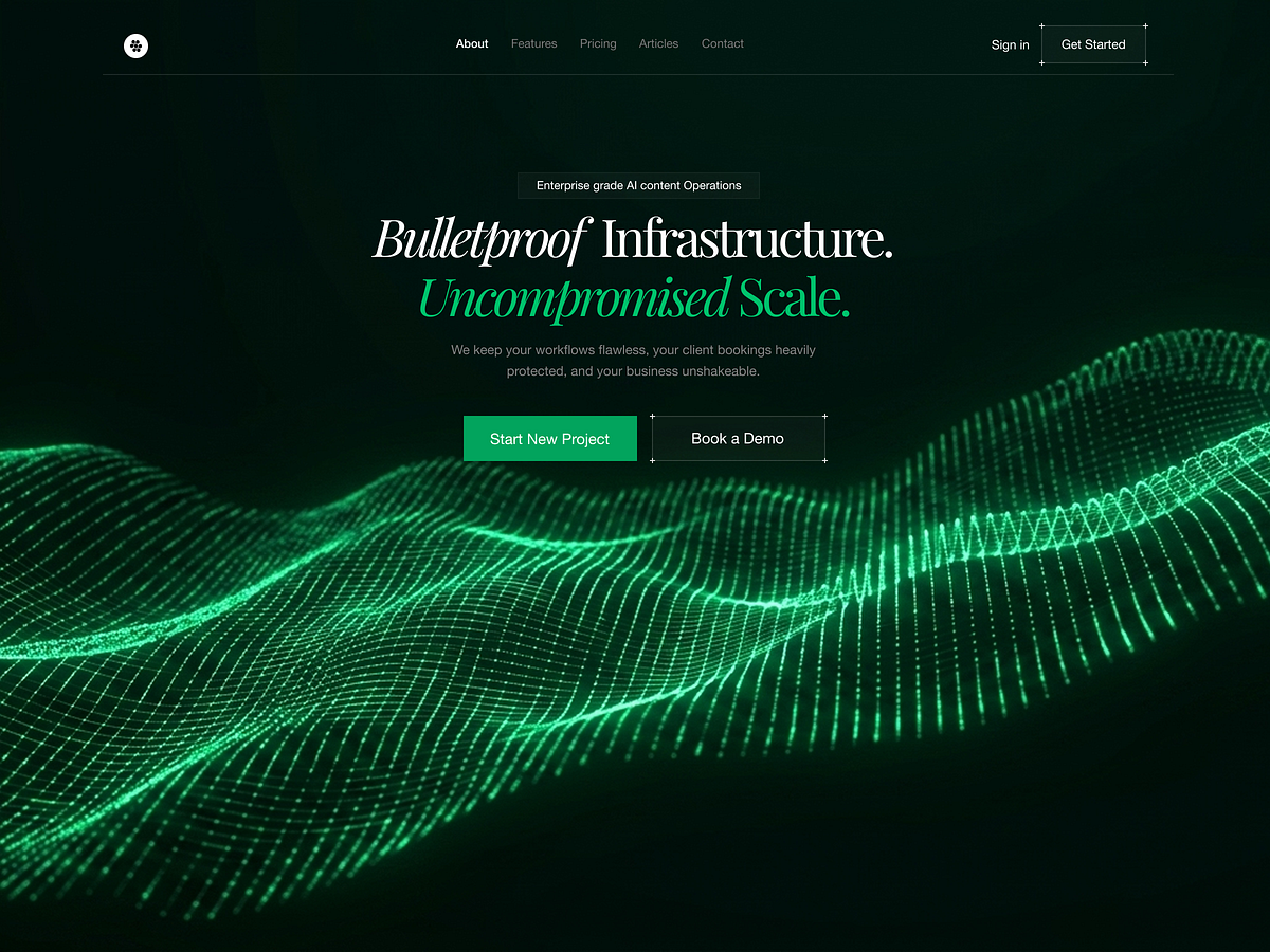 🟢 Uncompromised Scale — AI Operations Landing Page