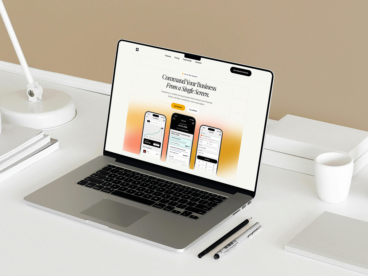 📱 Command Center — Business & Finance Landing Page Image 0