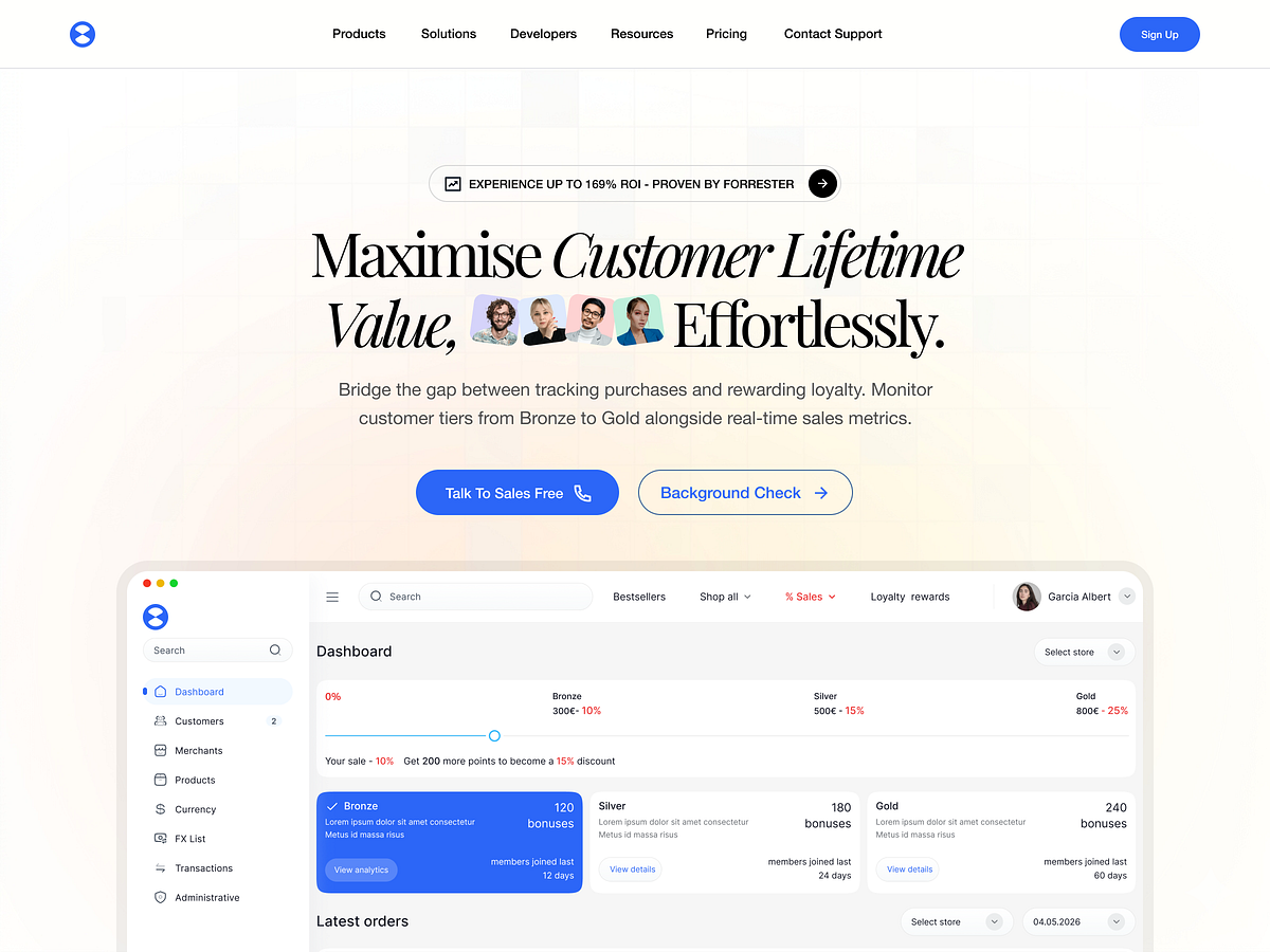 💎 Effortless Loyalty — Customer Retention Landing Page UIDesign