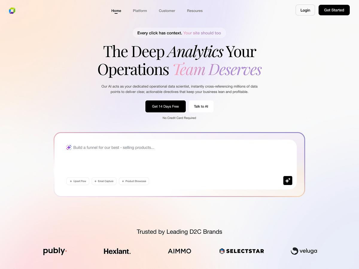 📊 Contextual Data — AI Operations Landing Page
